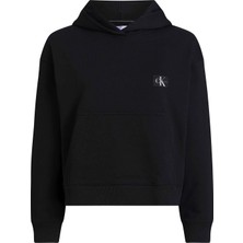 Calvin Klein Jeans Kapüşon Yaka Siyah Kadın Sweatshırt J20J222732BEH
