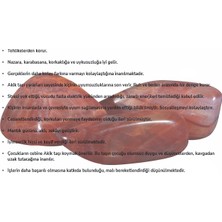 Cherrylish Akik Doğal Taş Kırıktaş Bileklik Kadın Turuncu Doğaltaş Stres Bilekliği 17 cm + 5 cm