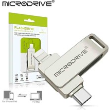 Microdrive 512Gb. İphone Lightning ve Type-C Giriş Telefenlara Uygun Flash Bellek Otg Çift Taraflı Metal Orjinal Sağlam