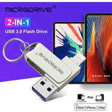 Microdrive Iphone Lightning ve USB 3.0 512Gb. Metal USB Flash Bellek Otg Çift Girişli