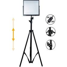 Newolexx Çekim Işığı Kare Slim Ring Light LED Softbox - Tiktok Youtuber Blogger Vlogger Make-Up