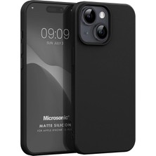 Microsonic Matte Silicone Apple iPhone 15 Plus Kılıf Siyah