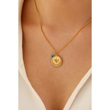 Sefa Kuyumculuk 14 Ayar Altın Orta Boy Tuğra Göz Halat Zincir Kolye