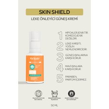 Ornate Skin Shield Spf 50+ Yüksek Korumalı Mavi Işın Kalkanı, Yüz Vücut Leke Karşıtı Güneş Kremi 50ML