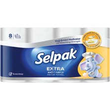 Selpak Yağ Emici 3 Katlı Kağıt Havlu 8'li