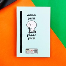 Giftmoda Aman Güzel Yavaş Yürü Tasarımlı Lastikli Defter