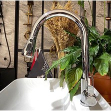 İsaoğlu Yapı Mutfak Bataryası Spiralli Evye Musluğu Tazzik ve Basınç Ayarlı Batarya Renk