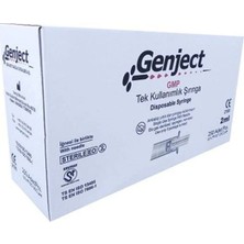 Genject 2,5 ml Enjektör Şırınga 3p 27 g  x 40 mm 250 Adet