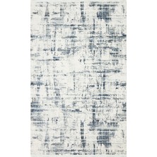 Eko Halı Sateen St 904 Cream Blue Hav Toz Vermez Yıkanabilir Kaymaz Ince Dokuma Modern ve Şık Makine Dokuması Halı