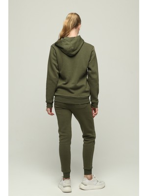 Owut Collection Kadın Kapüşonlu Kanguru Cep Oversize Eşofman Takımı