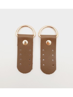 Angel Çanta Aksesuar Tek Kat Suni Deri Sapucu Böce Vizon Renk Light Gold Metalli