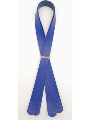 Angel Çanta Aksesuar 70X2.4 cm Tek Kat Suni Deri Mavi Renk Çift Sap