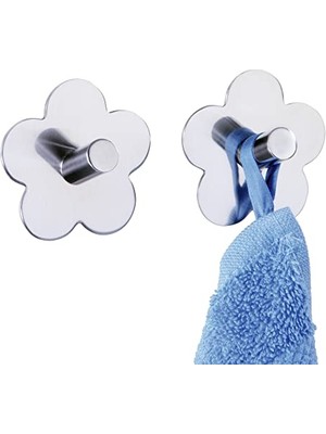 Wenko Kendinden Yapışkanlı Fiore Kapı Duvar Askıları , Paslanmaz Çelik, Parlak 2li Set