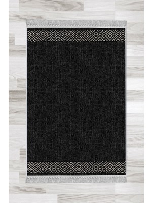 Artızon Halı ART-026 Beyaz Taban Dekoratif Kilim Ince Yıkanabilir Süngerli Dot Taban Salon Halısı