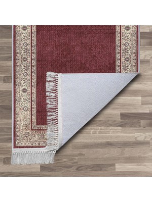 Artızon Halı ART-035 Beyaz Taban Dekoratif Kilim Ince Yıkanabilir Süngerli Dot Taban Salon Halısı