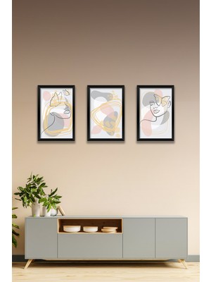 Artavessa 3 Parça Çerçeve Görünümlü Mdf Tablo Seti - 3ARTAVESSA2