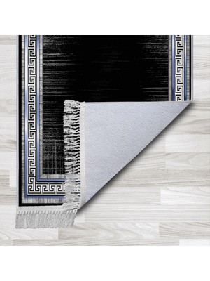 Artizon  Tekstil Artızon Halı ART-016 Beyaz Taban Dekoratif Kilim Ince Yıkanabilir Süngerli Dot Taban Salon Halısı