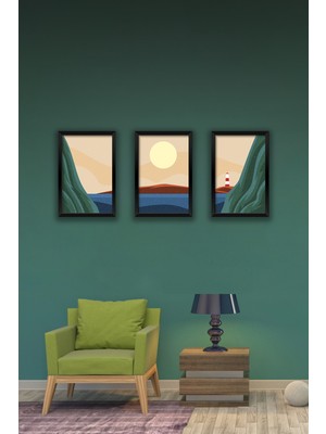 Artavessa 3 Parça Çerçeve Görünümlü Mdf Tablo Seti - 3ARTAVESSA5