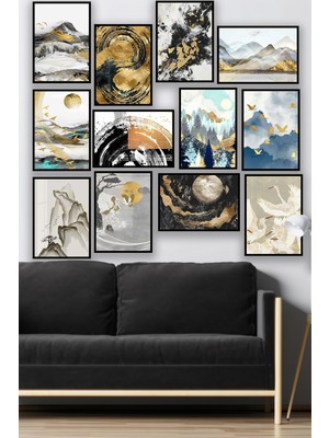 Artavessa 12 Parça Çerçeve Görünümlü Mdf Tablo Seti - 12ARTAVESSA15