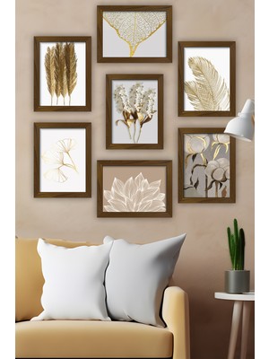 Artavessa 7 Parça MDF Tablo Seti Modern Tema ile 33 x 48 cm Boyutlarında Çerçevesiz Dekorasyon