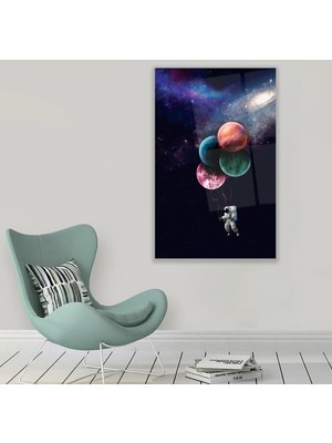 Emya Home Uzay Boşluğu Cam Tablo