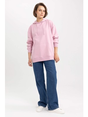 Defacto Kadın Sweatshirt Pembe M3417AZ/PN453