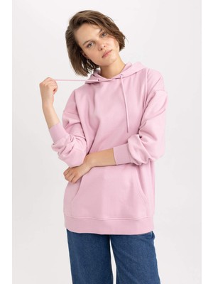 Defacto Kadın Sweatshirt Pembe M3417AZ/PN453