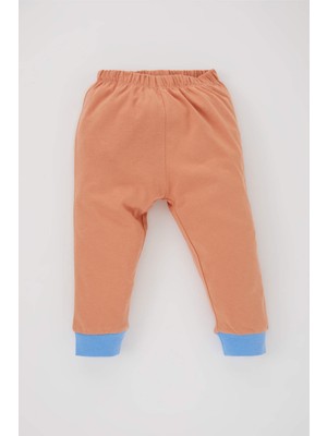 DeFacto Erkek Bebek Dinazor Baskılı Uzun Kollu Penye 4'lü Pijama Takımı B0849A523AU