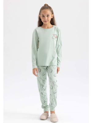 DeFacto Kız Çocuk Uzun Kollu Pijama Takımı A7598A823AU