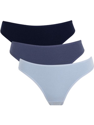 DeFacto Fall in Love Ribana 3'lü Brazilian Paketli Slip Külot B3430AX23AU