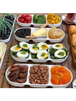 Çeyizova 3 Bölmeli Kahvaltı Takımı / Sunumluk / Çerezlik 5 Adet