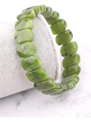 Nelleovana Kanada Yeşim Doğal Taş Bileklik 10 x 15 mm Kesim