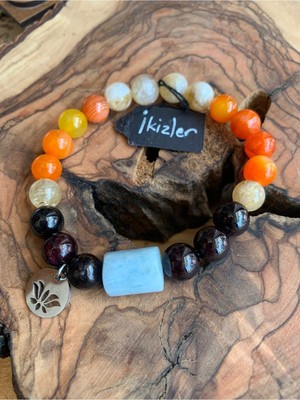 Nelleovana Burç Bilekliği ( Geleneksel Doğum Taşları Ikizler Burcu Bilekliği)