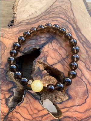 Nelleovana Dumanlı Kuvars ve Sitrin Bileklik