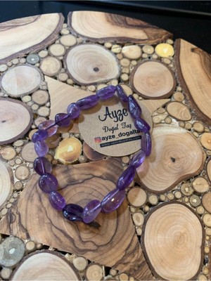 Nelleovana Ametist Kırık Taş Bileklik