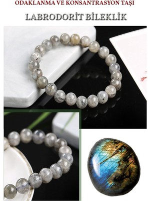 Nelleovana Odaklanma ve Konsantrasyon Taşı Doğal Labrodorit Bileklik