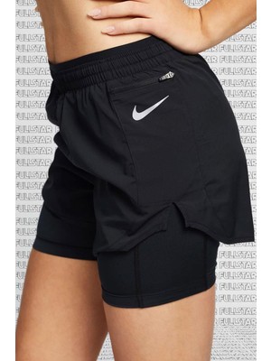 Nike Tempo Lux 2in1 Training Shorts Ikisi Bir Arada Taytlı Kadın Şort Siyah