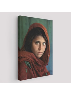 Harita Sepeti Afgan Kızı Ünlü Fotoğrafçı Steve Mccurry National Geographic Kanvas TABLO-5217