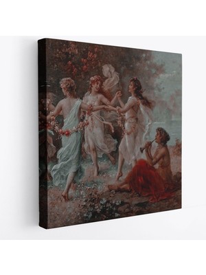 Harita Sepeti Dans Eden Kadınlar Kanvas TABLO-5851