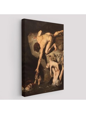 Harita Sepeti Joseph-Désiré Court'un Nuh'un Tufanını Resmettiği 1826 Tarihli Tablo -6065