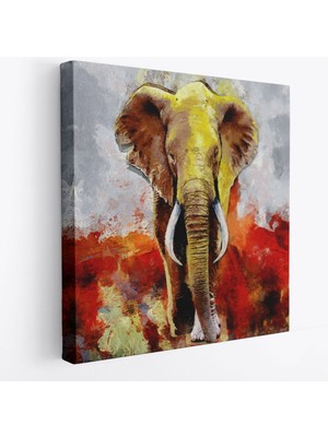 Harita Sepeti Modern Fil Yağlıboya Görünüm Dekoratif Kanvas Duvar TABLOSU-5839