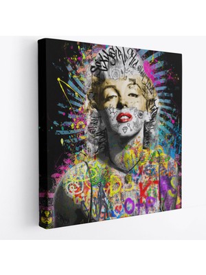 Harita Sepeti Marilyn Monroe Sokak Sanatı Kanvas Tablo Street Art GRAFFITI-5893