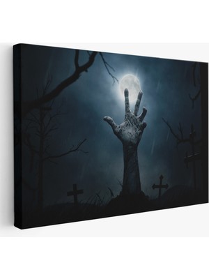 Harita Sepeti Cadılar Bayramı Mezarlık Diriliş El Duvar TABLOSU-5192