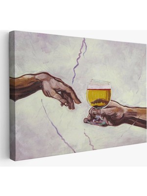 Harita Sepeti Tanrının Ademe Bira Ikramı TABLOSU-6576