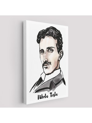 Harita Sepeti Nikola Tesla Dekoratif Kanvas Tablo 5917