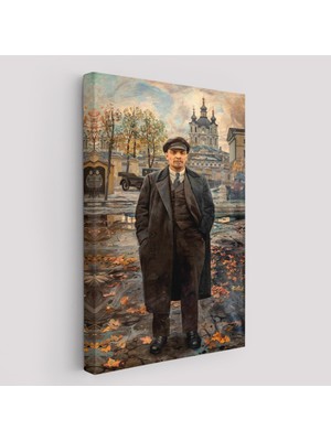 Harita Sepeti Vladimir Lenin  Sovyet Dönemi Rusya Dekoratif Duvar TABLOSU-6194