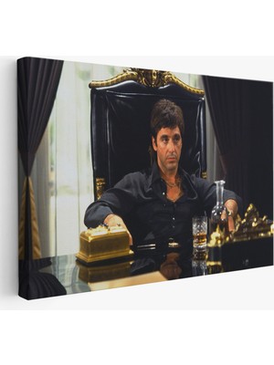 Harita Sepeti Scarface Alpacino Italyan Mafya Kanvas TABLO-5137