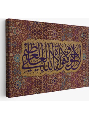Harita Sepeti Allahın Herseye Gücü Yeter Yazılı Dekoratif Kanvas TABLO-3353