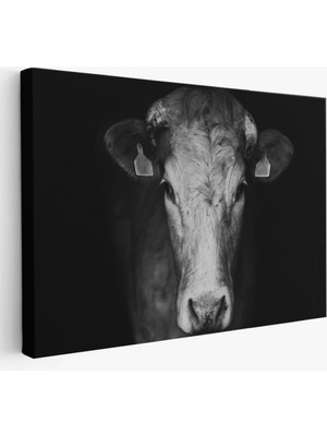 Harita Sepeti Inek  Dekoratif Kanvas Tablo 1137