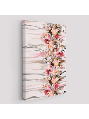 Harita Sepeti Renkli Çiçek Desenli Dekoratif Duvar TABLOSU-6282